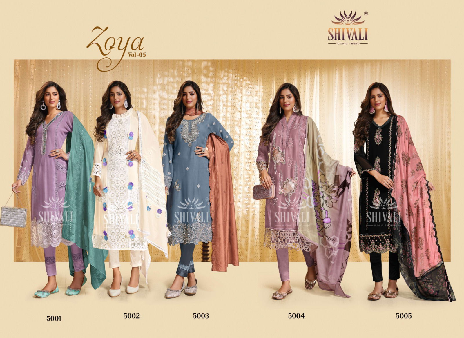 Shivali Zoya 5 Georgette Readymade Suits Catalog